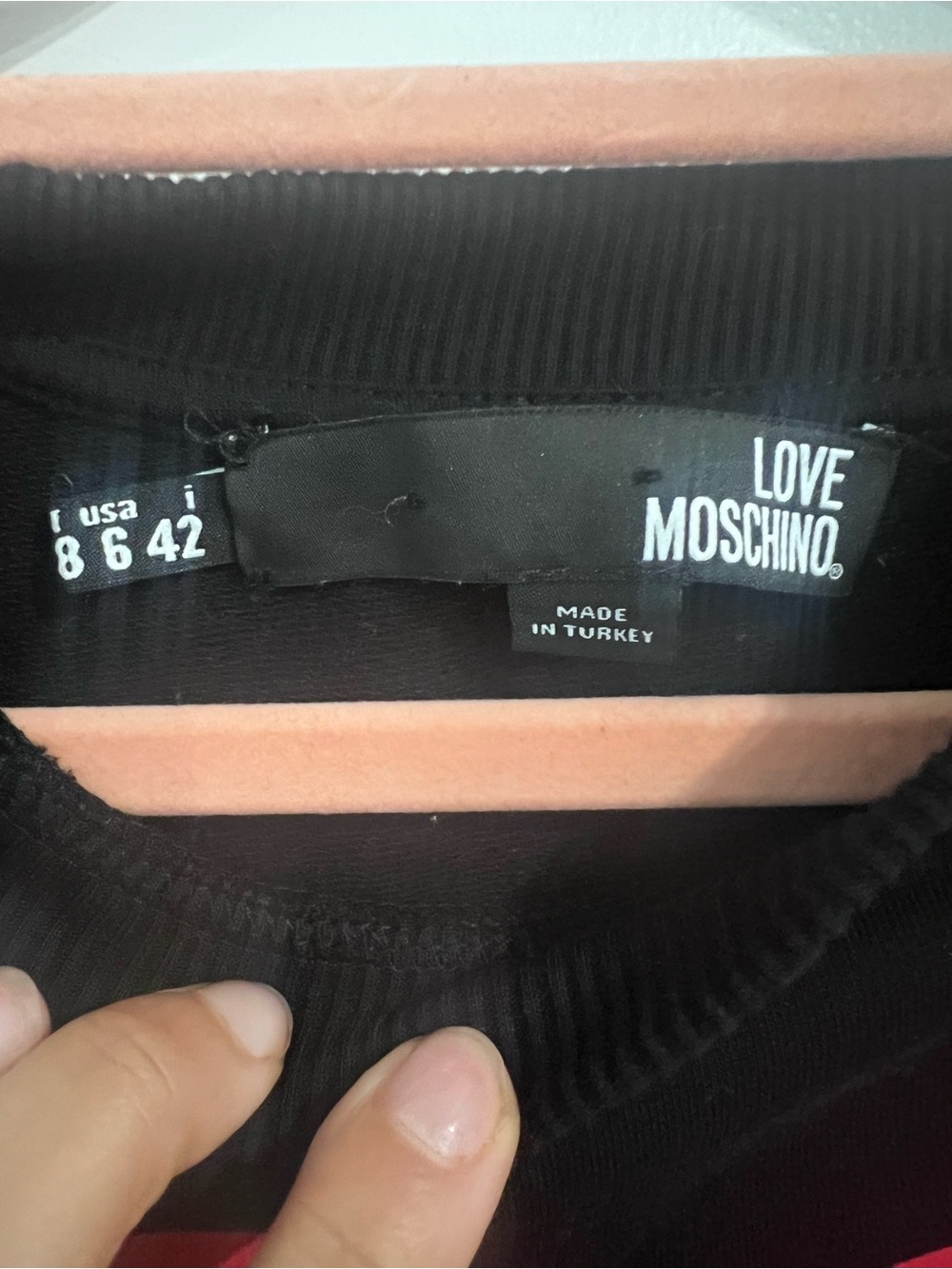 Love Moschino Black Sweatshirt with Red Heart Graphic - Picture 6 of 9